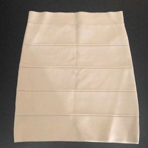 BCBG Maxazira beige bandage skirt, size M